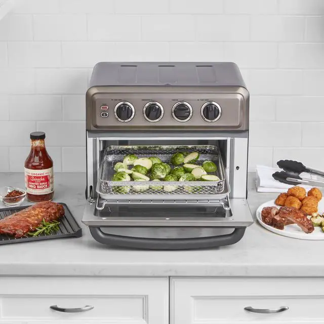 Alt view image 4 of 4 - Cuisinart TOA-70BKS AirFryer Toaster Oven with Grill Black Stainless Steel Bundle with 1 YR CPS Enhanced Protection Pack