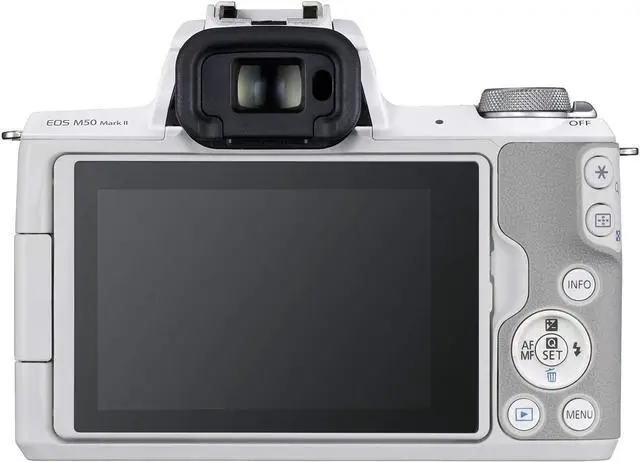 Alt view image 2 of 4 - Canon EOS M50 Mark II + EF-M 15-45mm is STM Kit White (International Model)