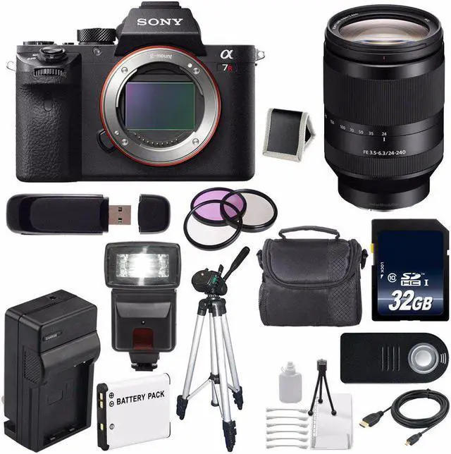 Main image of Sony Alpha a7R II Mirrorless Digital Camera (International Model) + Sony FE 24-240mm f/3.5-6.3 OSS Lens + 72mm Filter Set Bundle