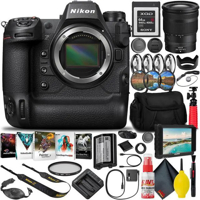 Main image of Nikon Z9 Mirrorless Camera (1669) with 24-120mm Lens + 64GB XQD Card (INTL)