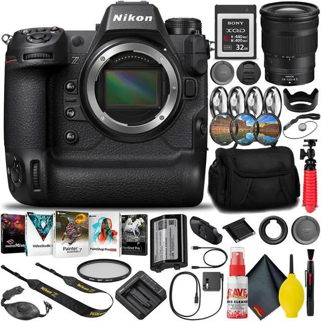 Main image of Nikon Z9 Mirrorless Camera (1669) with 24-120mm Lens + 32GB XQD Card (INTL)