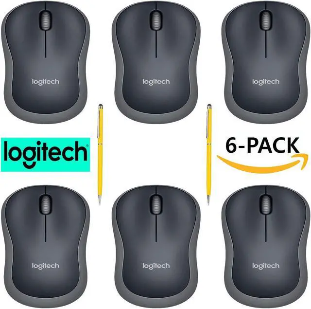 Alt view image 3 of 4 - Logitech M185 Wireless Mouse for Computers Laptops Fast Scrolling Bundle (6-Pack + Stylus)