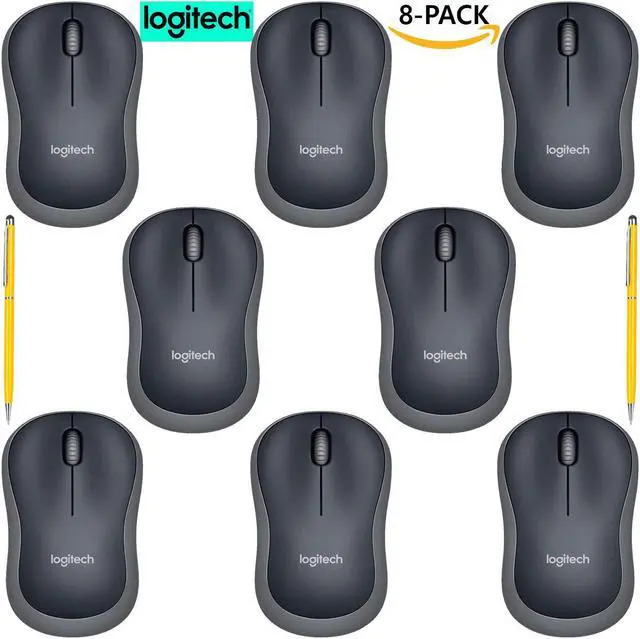 Alt view image 3 of 4 - Logitech M185 Wireless Mouse for Computers Laptops Fast Scrolling Bundle (8-Pack + Stylus)