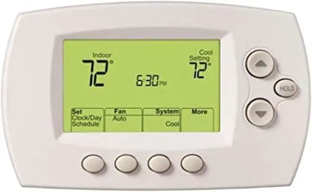 Alt view image 2 of 4 - Honeywell TH6220 FocusPro 6000 5-1-1 Programmable Thermostat Kit with 4 AA Batteries