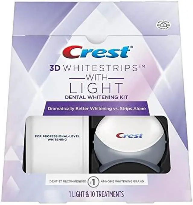 Alt view image 8 of 18 - crest 3d white whitestrips with light, teeth whitening strips kit, 10 count