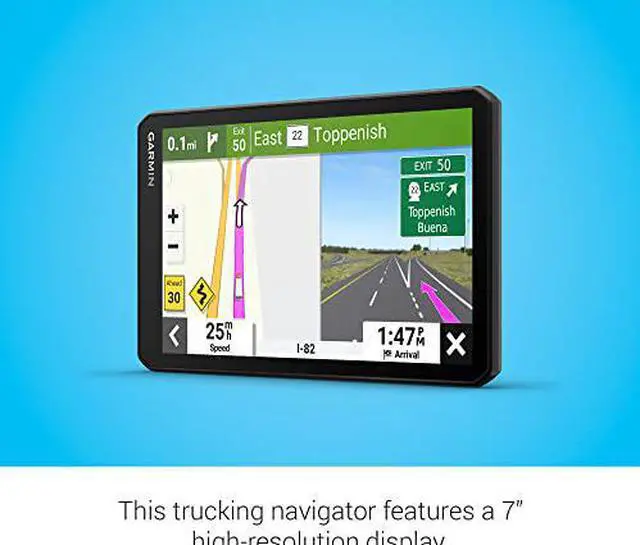 Alt view image 3 of 9 - Garmin dzl OTR710, Large, Easy-to-Read 7 GPS Truck Navigator, Custom Truck Routing, High-Resolution Birdseye Satellite Imagery, Directory of Truck & Trailer Services