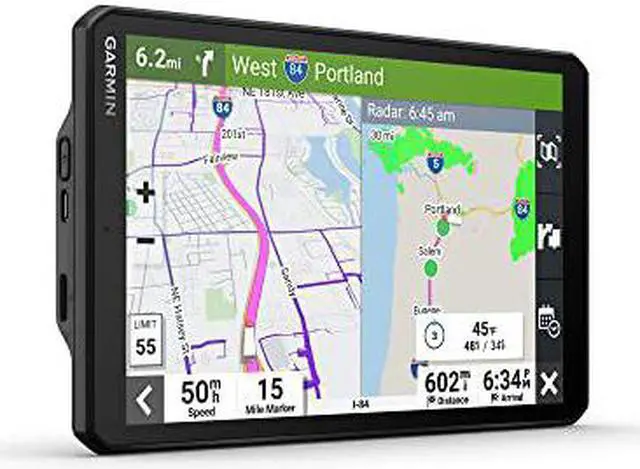 Alt view image 2 of 4 - Garmin dzl OTR810, Large, Easy-to-Read 8 GPS Truck Navigator, Custom Truck Routing, High-Resolution Birdseye Satellite Imagery, Directory of Truck & Trailer Services