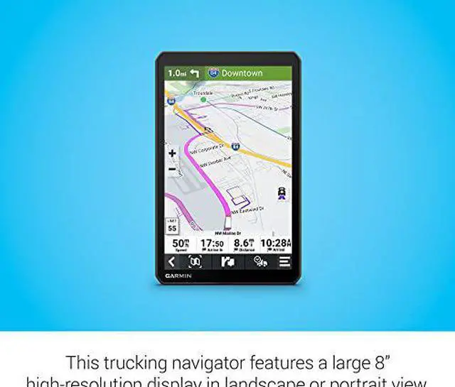 Alt view image 3 of 4 - Garmin dzl OTR810, Large, Easy-to-Read 8 GPS Truck Navigator, Custom Truck Routing, High-Resolution Birdseye Satellite Imagery, Directory of Truck & Trailer Services