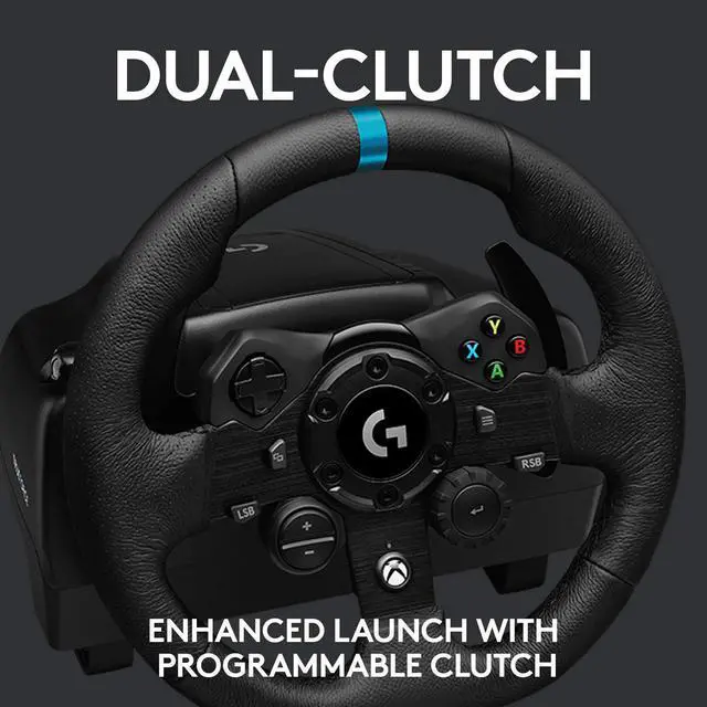 Alt view image 3 of 4 - Logitech G923 Racing Wheel and Pedals For PC, Xbox X, Xbox One with Accessories