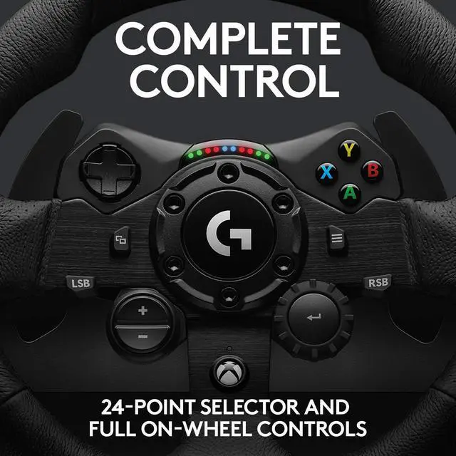 Alt view image 4 of 4 - Logitech G923 Racing Wheel and Pedals For PC, Xbox X, Xbox One with Accessories