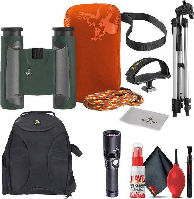 Main image of Swarovski 8x25 CL Pocket Binoculars Green Mountain Accessory Bundle