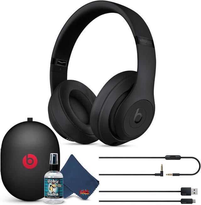 Beats Studio3 Wireless Over-Ear Noise Cancelling Bluetooth Headphones  (Matte Black) with 6Ave Cleaning Kit