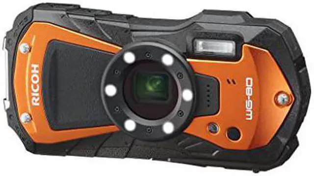 Main image of Ricoh WG-80 Orange Waterproof Digital Camera Shockproof Freezeproof Crushproof