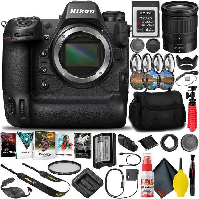 Main image of Nikon Z9 Mirrorless Camera (1669) with 24-70mm Lens + 32GB XQD Card (INTL)