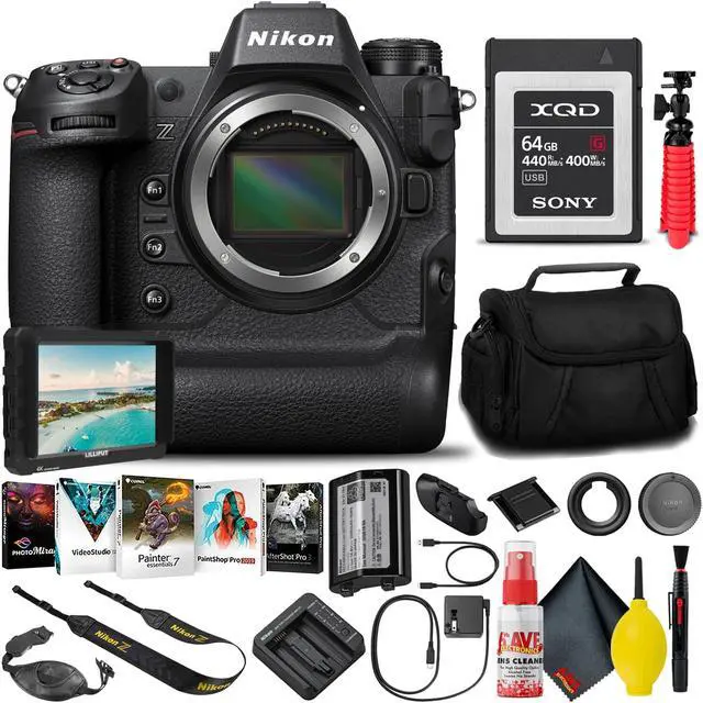 Main image of Nikon Z9 Mirrorless Camera Body (1669) with 64GB XQD Card + Monitor (INTL)