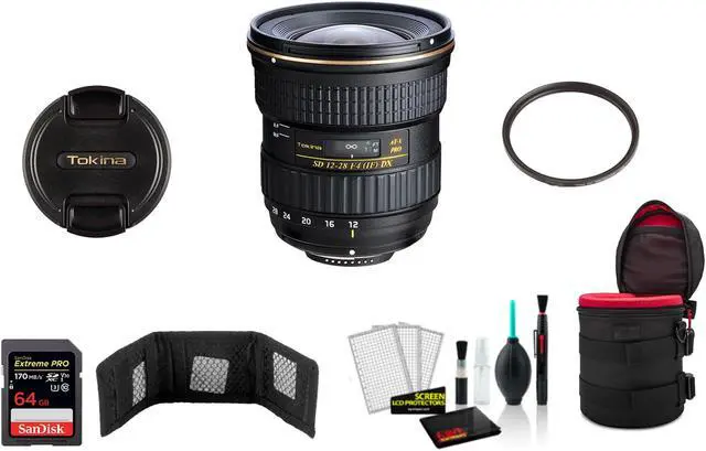 Main image of Tokina 12-28mm f/4.0 AT-X Pro APS-C Lens for Canon - Kit with 64GB Memory Card