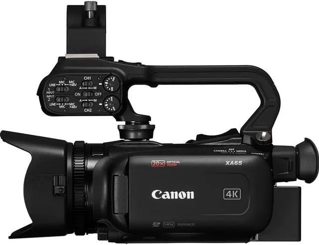 Alt view image 4 of 4 - Canon XA65 Professional UHD 4K Camcorder + 64GB Memory Card + BP828 Battery Starter Bundle