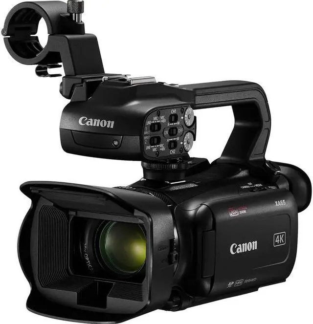 Alt view image 2 of 4 - Canon XA65 Professional UHD 4K Camcorder + 64GB Memory Card + BP828 Battery Starter Bundle