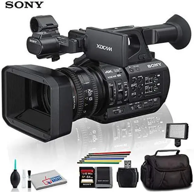 Alt view image 2 of 4 - Sony PXW-Z190V 4K XDCAM Camcorder With Padded Case, LED Light, 64GB Memory Card and More Base Bundle