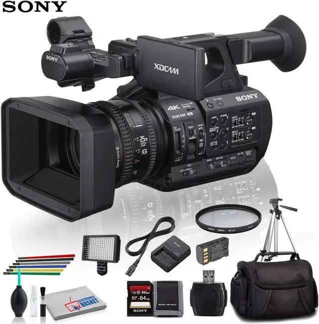 Main image of Sony PXW-Z190V 4K XDCAM Camcorder With Tripod, Padded Case, LED Light, 64GB Memory Card and More Starter Bundle