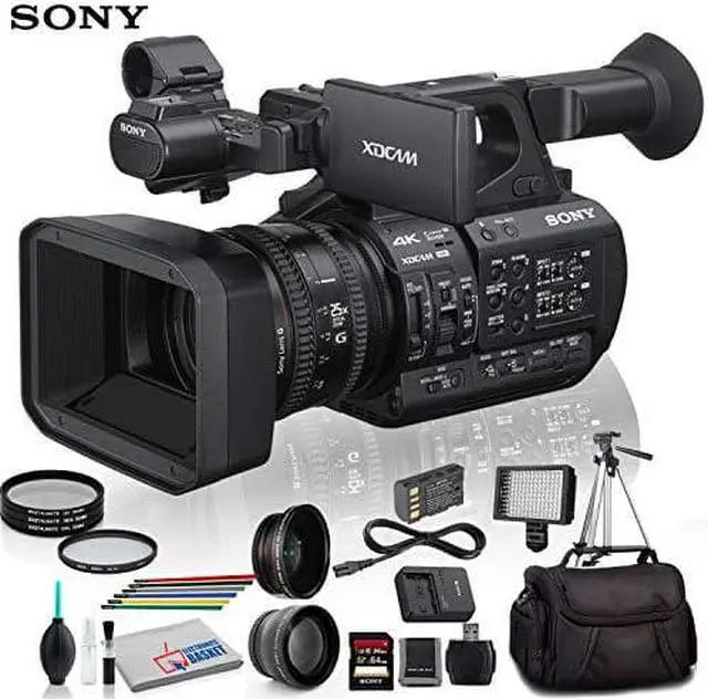 Alt view image 2 of 4 - Sony PXW-Z190V 4K XDCAM Camcorder With Close Up Diopters, Tripod, LED Light, 64GB Memory Card and More Advanced Bundle