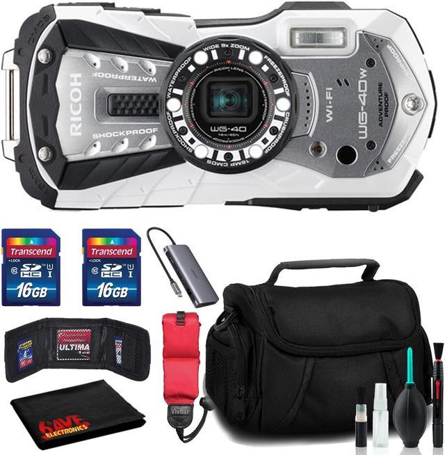 RICOH WG-40W Waterproof Digital Camera with Memory Kit, Float