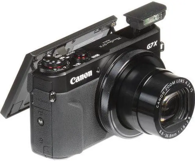 Alt view image 2 of 4 - Canon PowerShot G7 X Mark II w/Accessories Bundle- Digital Camera w/1 Inch CMOS Sensor Tilt LCD Screen Touchscreen Acces