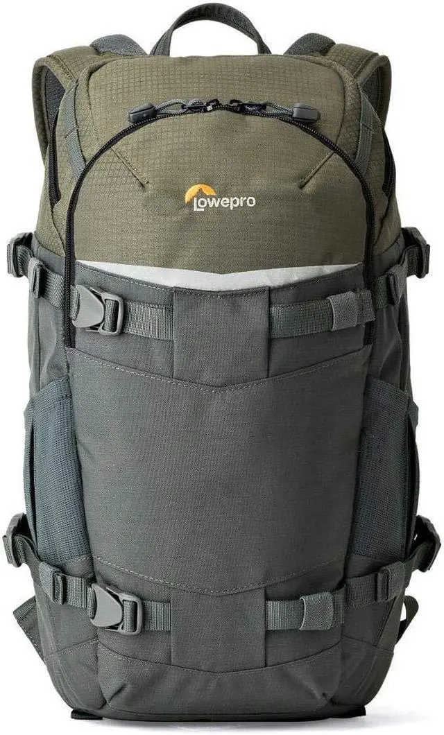 Alt view image 9 of 12 - Lowepro Flipside Trek BP 250 AW Backpack for DSLR & 1-2 Lenses, Gray/Dark Green