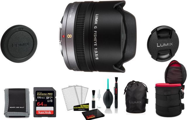 Panasonic Lumix G Fisheye 8mm f/3.5 Lens - Kit with Memory Card