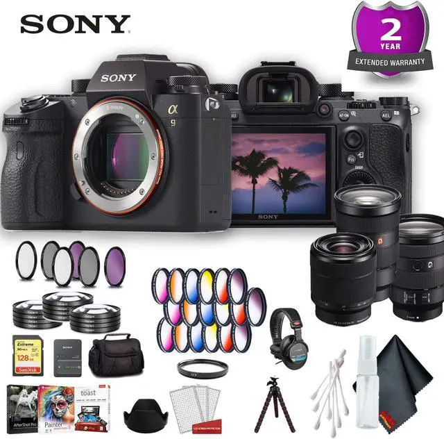 Main image of Sony Alpha a9 Mirrorless Digital Camera (Body Only) (Intl Model) Ultimate Accessory Bundle w/ 3 Lens