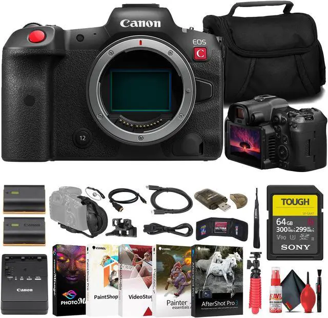 Main image of Canon EOS R5 C Mirrorless Cinema Camera + 64GB TOUGH Card + Bag + Charger + More