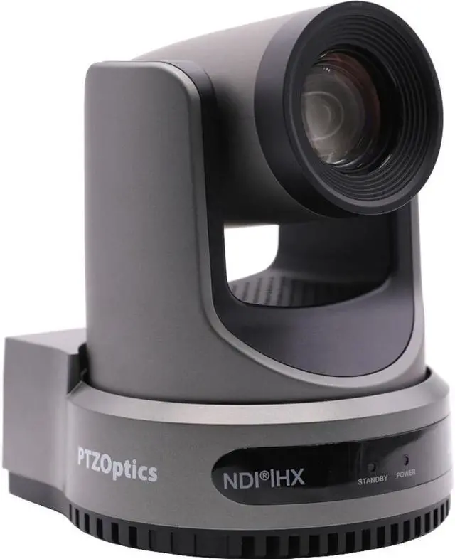 Alt view image 2 of 4 - PTZOptics Move 4K PTZ Camera with 20x Zoom (Gray) (PT20X-4K-GY-G3) + Wall Mount