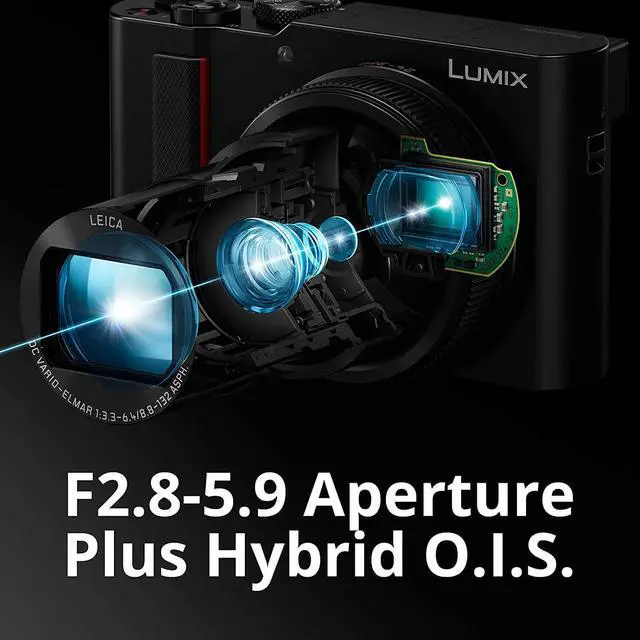 Alt view image 5 of 11 - Panasonic LUMIX ZS200D 4K Digital Camera, 20.1MP 1-Inch Sensor, 15X Leica DC Vario-Elmar Lens, F3.3-6.4 Aperture, WiFi, Hybrid O.I.S. Stabilization, 3-Inch LCD, DC-ZS200DK (Black)