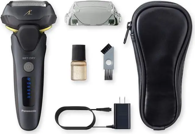 Alt view image 4 of 4 - Panasonic ESLV67K Arc5 Wet/Dry Electric Shaver (Matte Black) Bundle with Cleaning Cloth