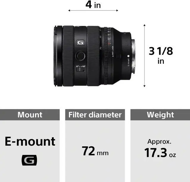 Alt view image 4 of 20 - Sony FE 20-70mm f/4 G Lens (Sony E)