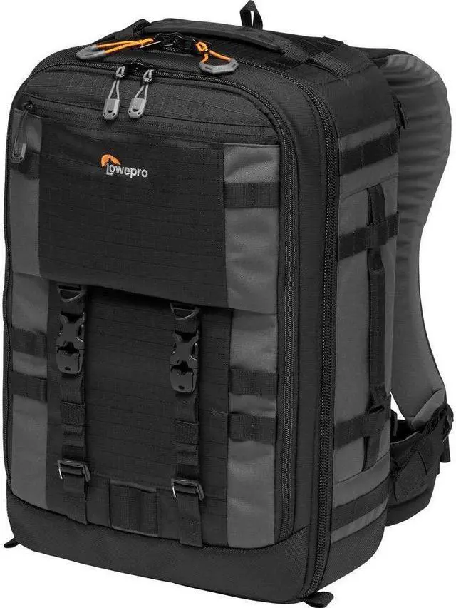 Alt view image 12 of 20 - Lowepro Pro Trekker BP 350 AW II Backpack for Pro CSC/STD DSLR, Black/Dark Gray