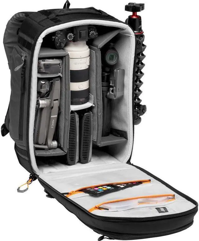 Alt view image 15 of 20 - Lowepro Pro Trekker BP 350 AW II Backpack for Pro CSC/STD DSLR, Black/Dark Gray