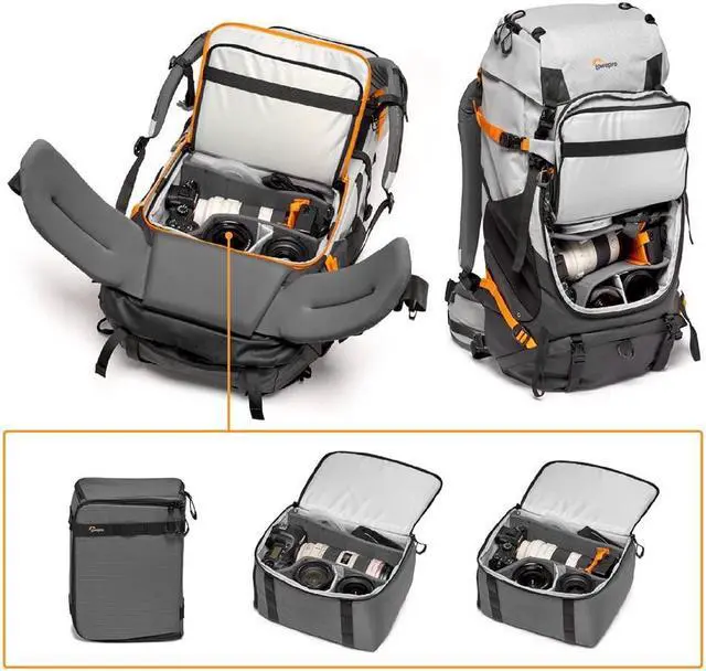 Alt view image 10 of 11 - Lowepro PhotoSport PRO BP 55L AW III Backpack, Medium/Large, Dark/Light Gray
