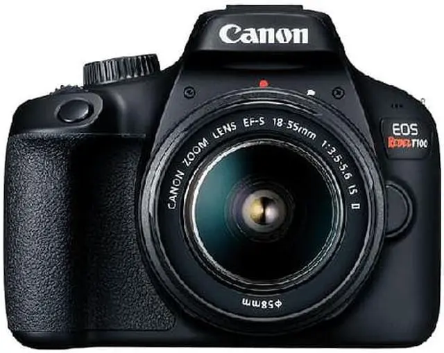 Alt view image 3 of 4 - Canon EOS Rebel T100 / 4000D DSLR Camera with 18-55mm Lens + EF 75-300mm Video Bundle