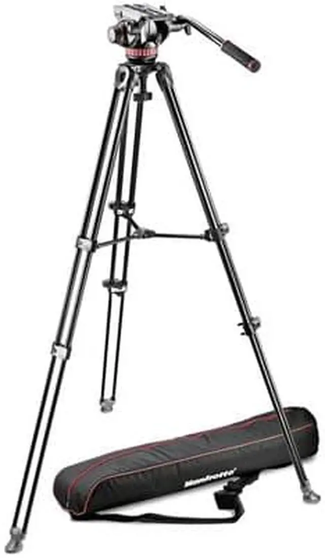 Alt view image 7 of 8 - Manfrotto Manfrotto MVK502AM Video Telescoping Twin Leg Kit with 502 Video Head and Carry Bag