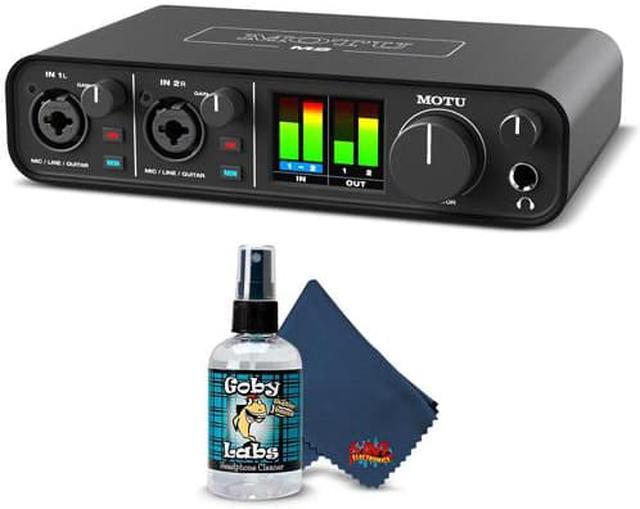 MOTU M2 2x2 USB-C Audio Interface Bundle with 6Ave Cleaning Kit