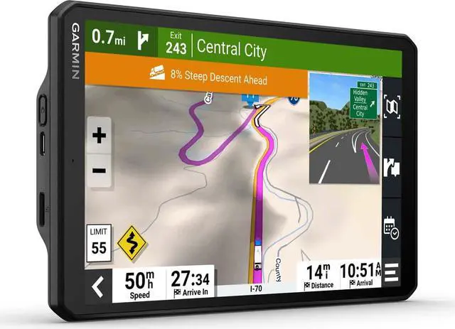 Alt view image 2 of 4 - Garmin RV 895, Large, Easy-to-Read 8 GPS RV Navigator, Custom RV Routing, High-Resolution Birdseye Satellite Imagery, Directory of RV Parks and Services, Landscape or Portrait View Display