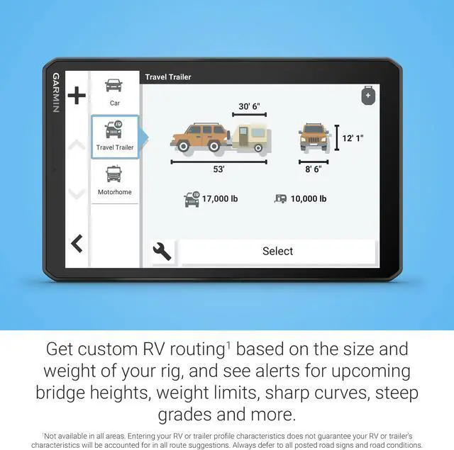 Alt view image 4 of 4 - Garmin RV 895, Large, Easy-to-Read 8 GPS RV Navigator, Custom RV Routing, High-Resolution Birdseye Satellite Imagery, Directory of RV Parks and Services, Landscape or Portrait View Display