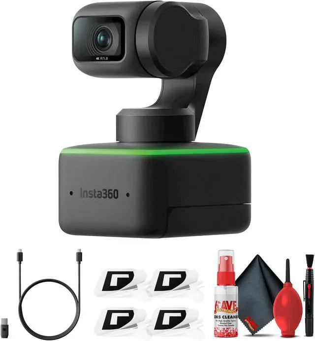 Main image of Insta360 Link UHD 4K AI Webcam with Tabletop Tripod and Cleaning Kit