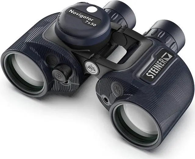 Main image of Steiner Navigator 7x50 Binoculars - Magnification 7X - High Contrast Optics - Floating Prism System - Sports-Auto Focus - Delivers Excellent Image Clarity, Navy Blue with Compass (2343, New Version)