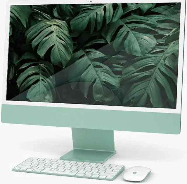 Alt view image 5 of 5 - Apple iMac (24-inch, Apple M1 chip with 8-Core CPU and 8-Core GPU, 8GB RAM, 256GB) - Green