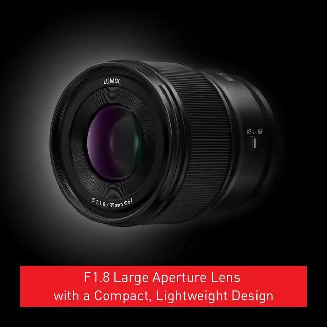Alt view image 3 of 19 - Panasonic LUMIX S Series Camera Lens, 35mm F1.8 L-Mount Interchangeable Lens S-S35