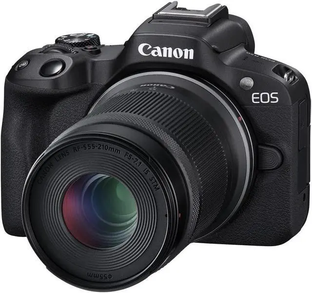 Alt view image 2 of 4 - Canon EOS R50 Mirrorless Camera with 18-45mm and 55-210mm Lenses+ 64GB Card + Bag + Charger + More