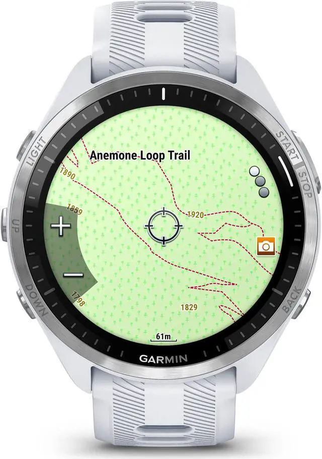 Alt view image 11 of 18 - Garmin Forerunner 965 Smartwatch - Whitestone/Powder Gray