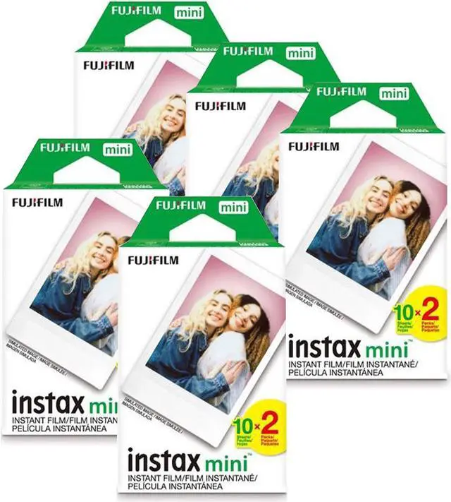 Alt view image 2 of 10 - Fujifilm Instax Mini 100 Film for Fuji 7s 8 25 50s 90 300 Instant Camera, Share SP-1 White,pack of 5